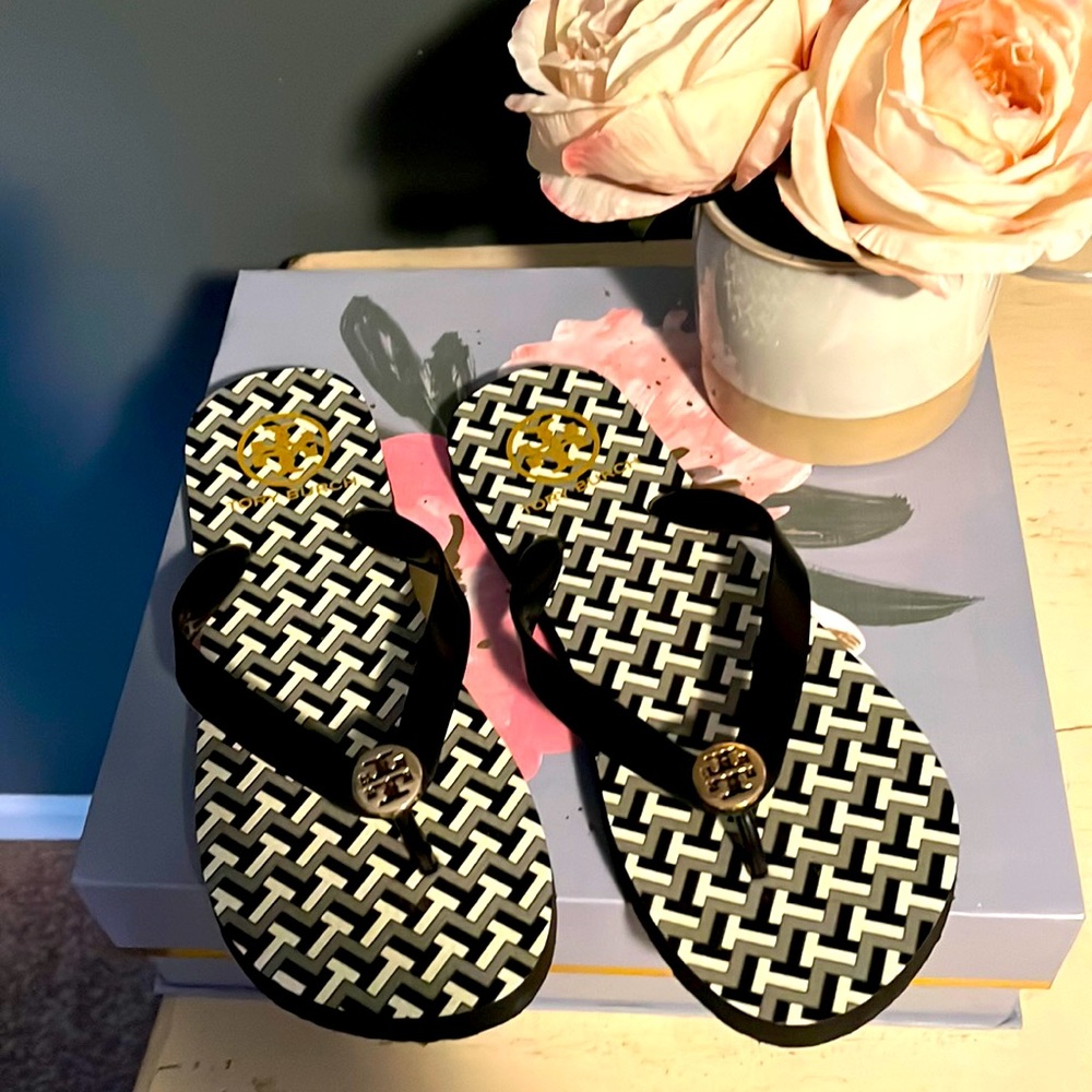 Tory Burch flip flops.